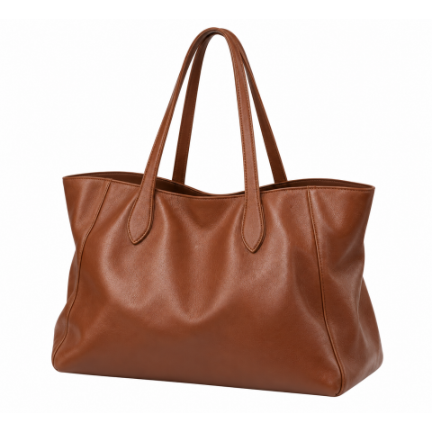 Large Luxury Tote Bag Women's Soft Minimalist Chic Brown
