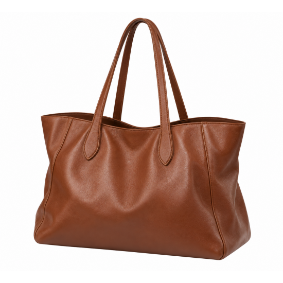 Large Luxury Tote Bag Women's Soft Minimalist Chic Brown