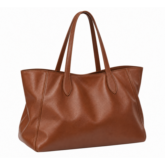 Large Luxury Tote Bag Women's Soft Minimalist Chic Brown