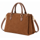 Women's Party Casual Triple Compartment Zipped Women's Suede Leather Shoulder Bags Handbag