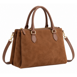 Women's Party Casual Triple Compartment Zipped Women's Suede Leather Shoulder Bags Handbag