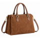 Women's Party Casual Triple Compartment Zipped Women's Suede Leather Shoulder Bags Handbag