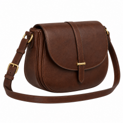 Classic Leather Saddle Crossbody Bag