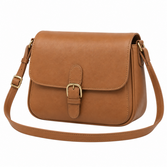 Camel Vintage Crossbody Shoulder Bag for Women's
