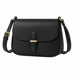 Black Leather Crossbody Bag