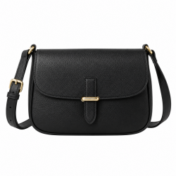 Black Leather Crossbody Bag
