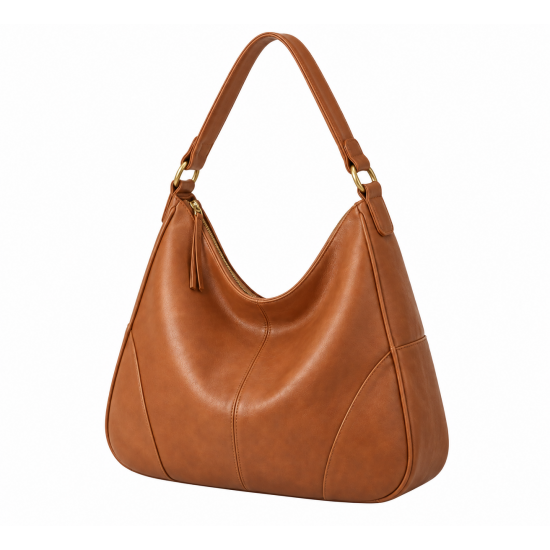 Vegan Leather Hobo Shoulder Bag for Women's