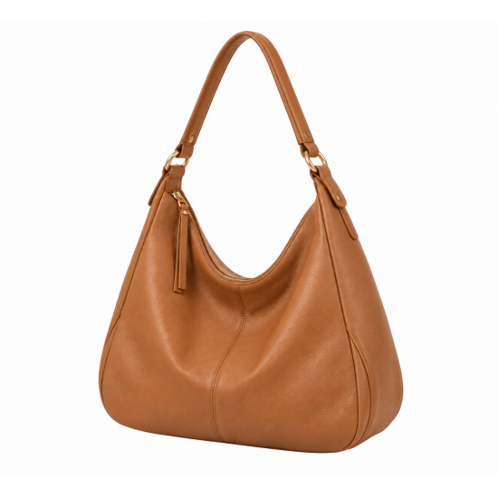 Camel Slouch Shoulder Bag for Women's