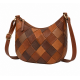 Woven Leather Patchwork Crossbody Bag