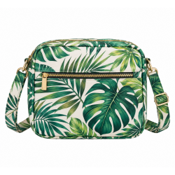 Tropical Leaf Print Mini Crossbody Bag for Women's
