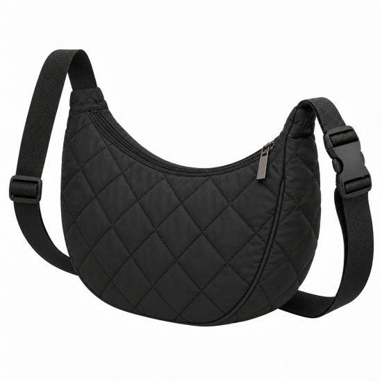 Stylish Durable Spacious Sleek Lightweight Women's Quilted Crossbody Sling Purse