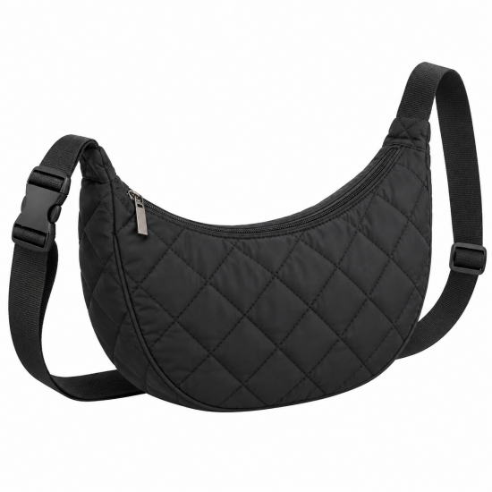 Stylish Durable Spacious Sleek Lightweight Women's Quilted Crossbody Sling Purse