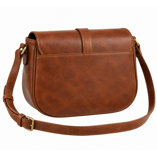 Brown Leather Vintage Crossbody Shoulder Bag for Women's