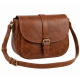 Brown Leather Vintage Crossbody Shoulder Bag for Women's