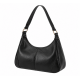 Black Leather Vintage Shoulder Bag for Women's