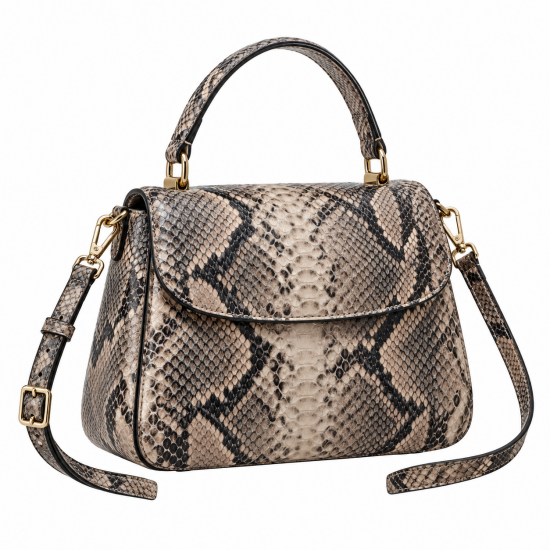 Colette Snake Print Crossbody Shoulder Bag Handbag Carry Handle Adjust Strap