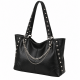 Studded Chain Tote Black