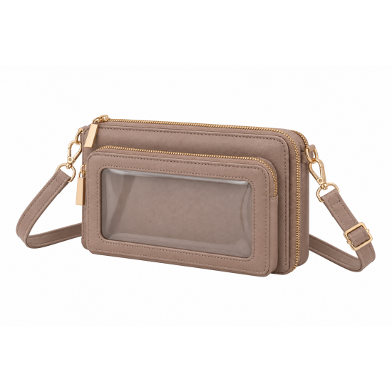 Women's Soft Leather Wallet Crossbody Bag Touchscreen Phone Purse Handbag