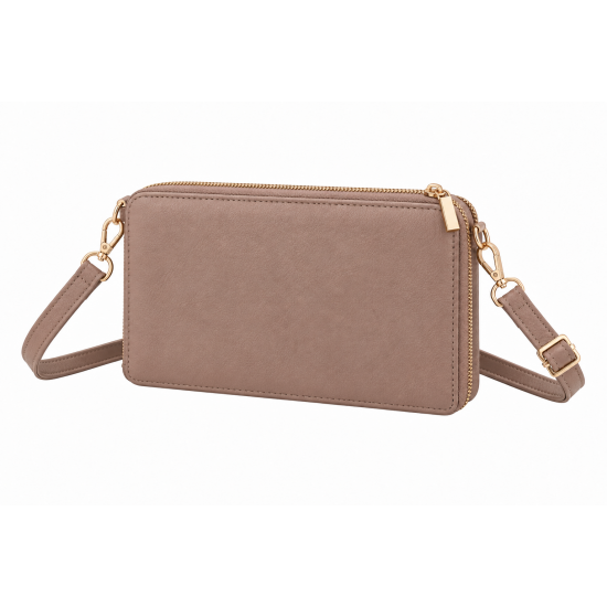 Women's Soft Leather Wallet Crossbody Bag Touchscreen Phone Purse Handbag