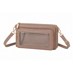 Women's Soft Leather Wallet Crossbody Bag Touchscreen Phone Purse Handbag