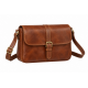Brown Leather Vintage Crossbody Shoulder Handbag for Women's