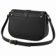 Women's Black Crossbody Bag Small Festival Purse Studded Perforated Design