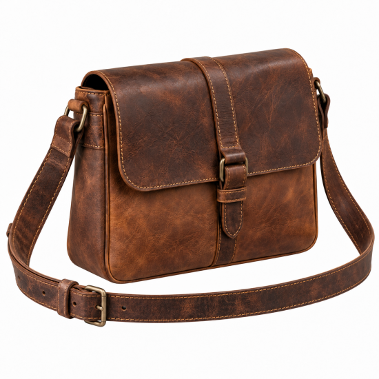 Bohemian Leather Tuareg Crossbody Bag