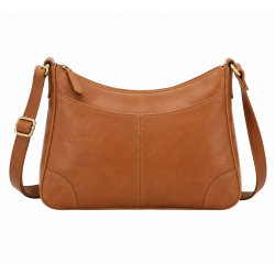 Roma Women's Concealment Genuine Leather Crossbody Handbag Zip Closure