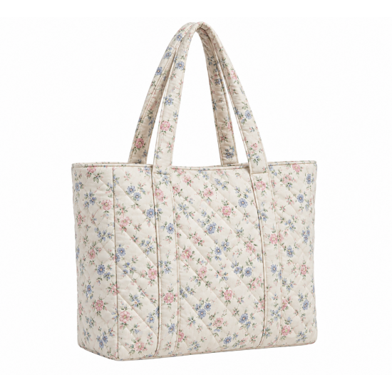 Quilted Cotton Floral Tote Bag for Women's