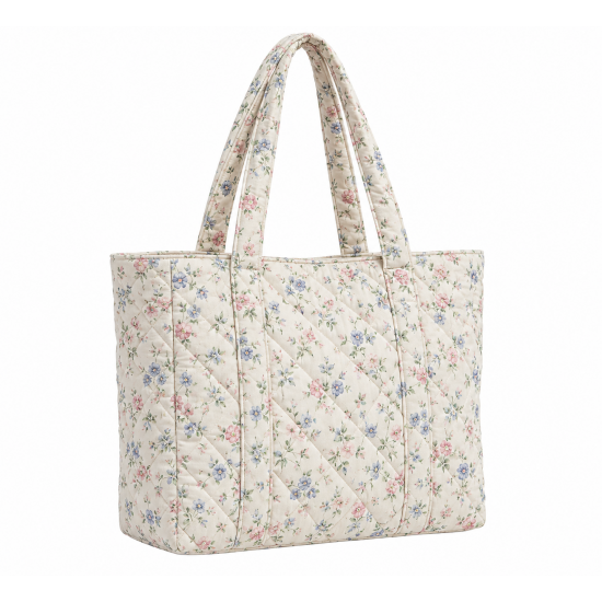 Quilted Cotton Floral Tote Bag for Women's