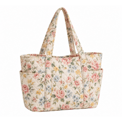 Quilted Handmade Floral Tote Shoulder Bag for Women's