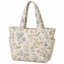 Quilted Cotton Floral Tote Bag for Women's