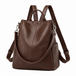 Women's Shoulder Bag Anti-Theft Leather Backpack for Women's Convertible Handbag