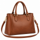 Brown Women's Hand-held Bag Casual Women's Shoulder Bag in Leather