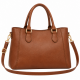 Brown Women's Hand-held Bag Casual Women's Shoulder Bag in Leather