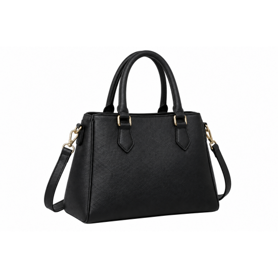 Black Women's Hand-held Bag Black Hand Bag for Girl/woman Pack of 1