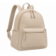 Beige Leather Travel Backpack Bag for Women's