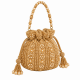 Handcrafted Gold Beaded Potli Bag Ethnic Bridal Mini Purse Phone Pouch