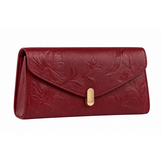 Leather Floral Small Clutch for Women's