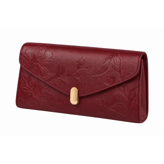 Leather Floral Small Clutch for Women's