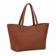 Large Brown Leather Braided Tote Bag for Women's, Shoulder Bag, Large Capacity